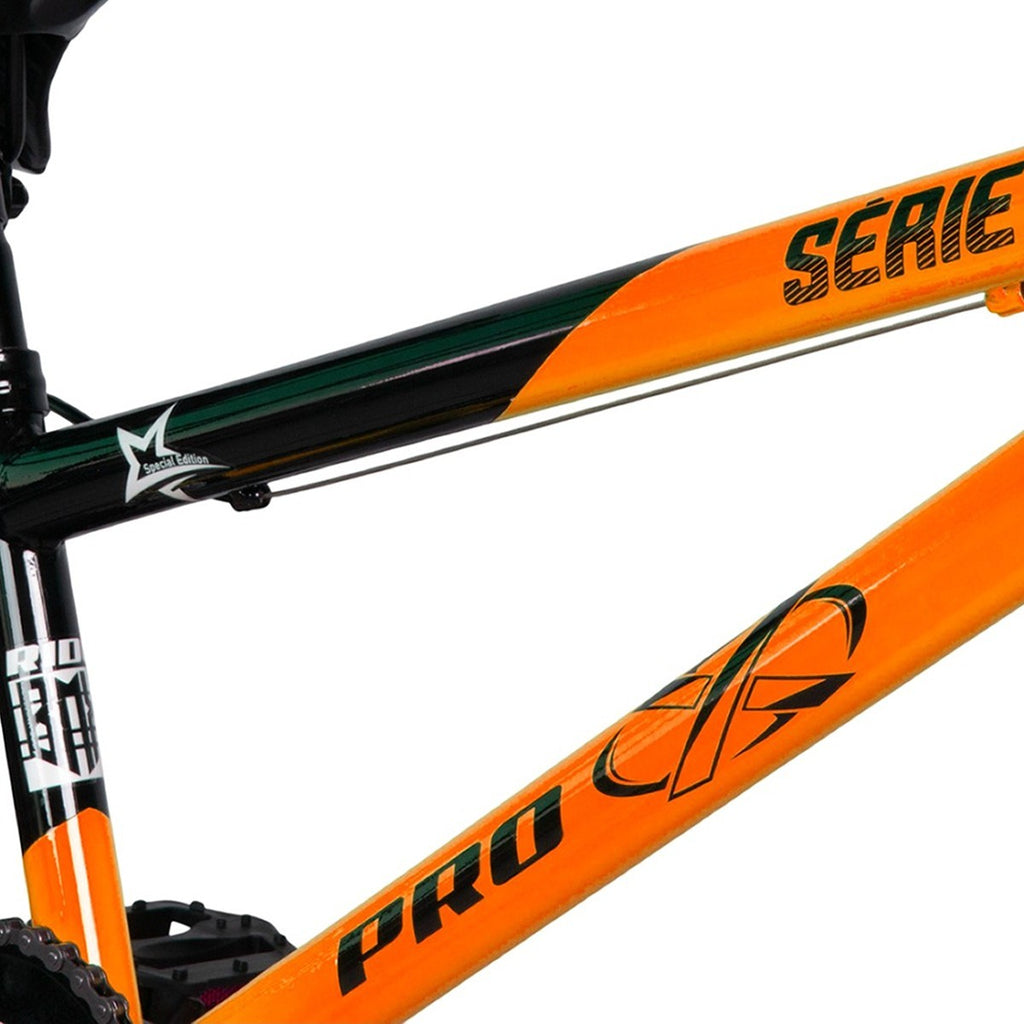 BICICLETA ARO 20 AÇO BMX SERIE 5 LIMITED LARANJA NEON/PRETO