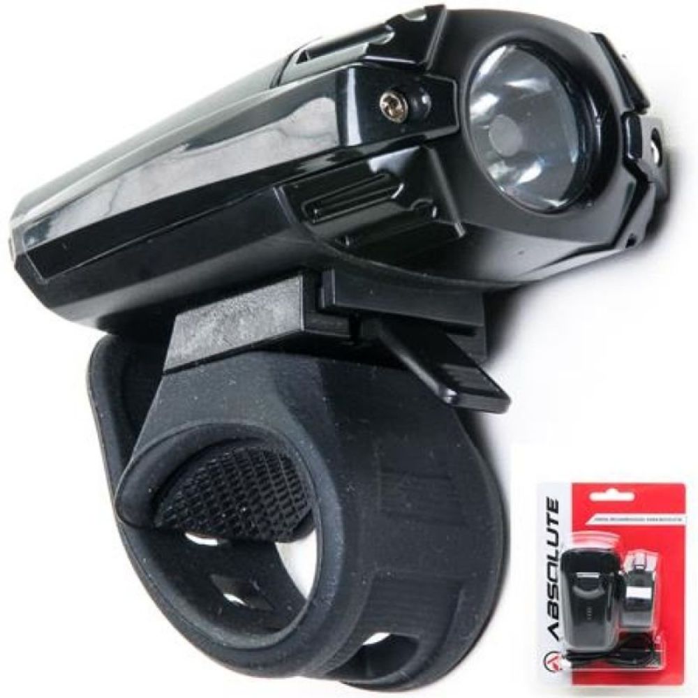 Farol Absolute Led Jy-7028 4 Funções Recarregável 120 Lumens - Preto
