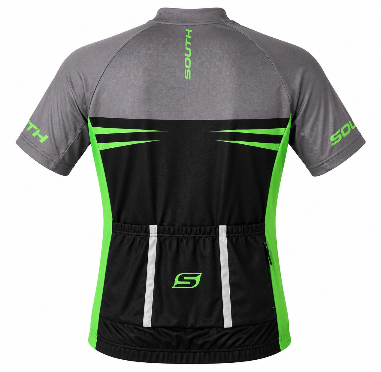 Camisa Ciclismo Refactor South Preto/Verde/Cinza