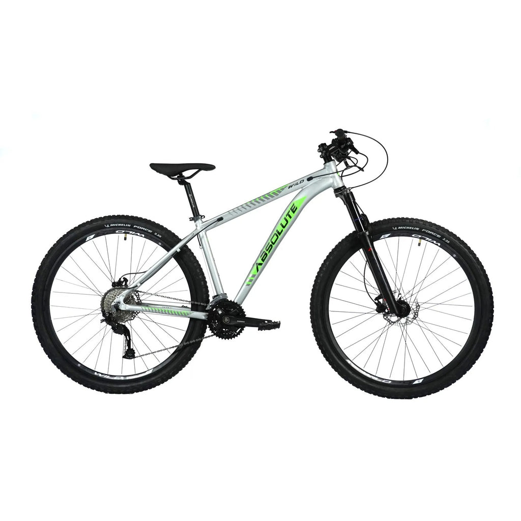 Bicicleta 29 Absolute Wild Pro 27v Alivio C/ Hidráulico - Prata/Verde - (m - 17)