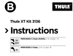 KIT PARA SUPORTE DE BARRAS THULE (3136 D) MERCEDES C CLASS (183136) - PRETO
