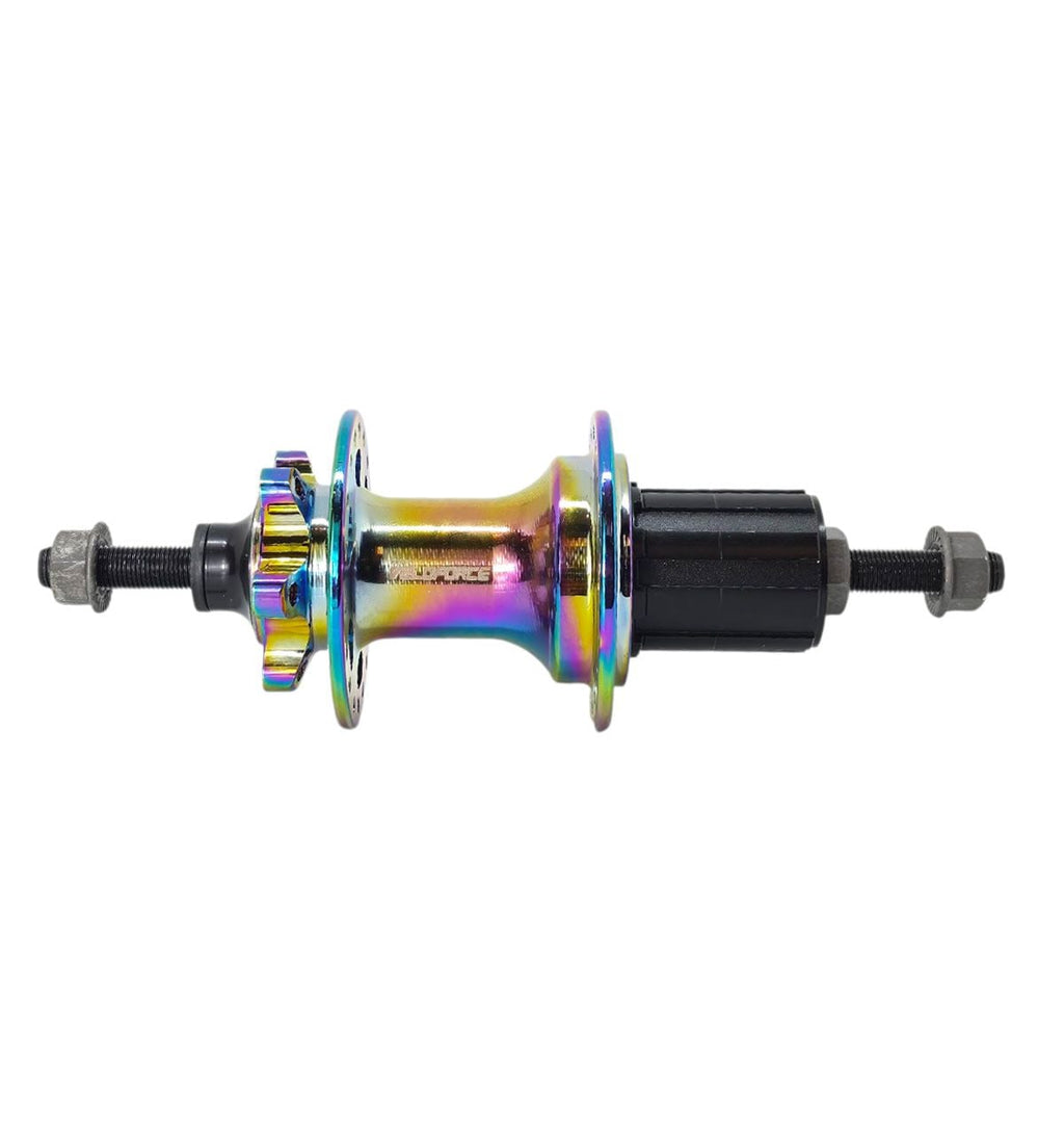 CUBO TRASEIRO VELOFORCE BARULHENTO 12V 10X135MM 36 FUROS EIXO MACIÇO RAINBOW