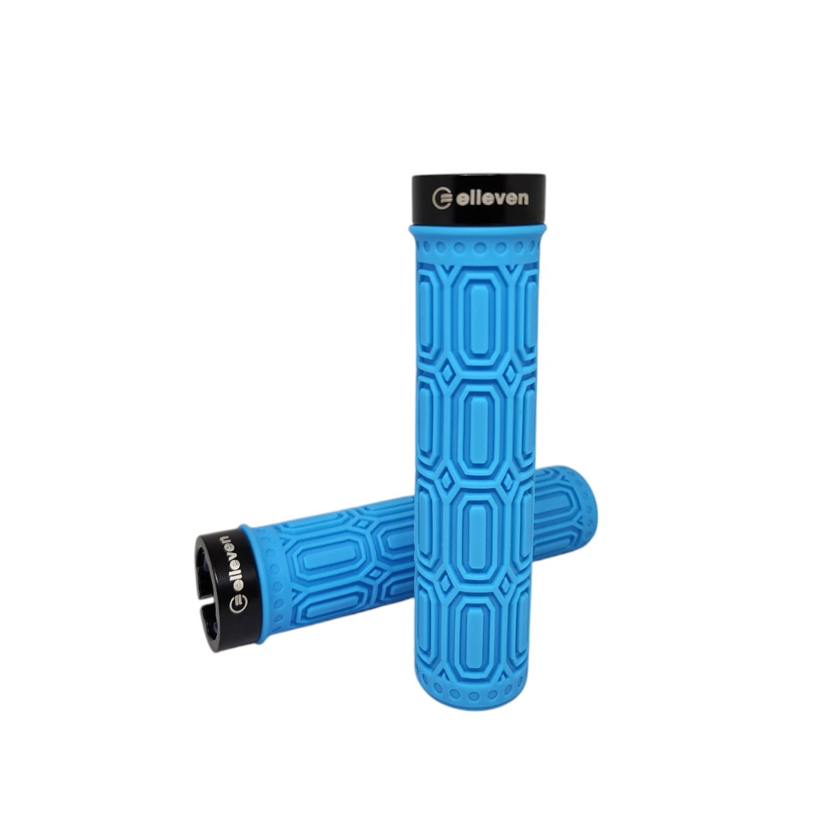 Manopla Elleven Mtb Silicone Premium 137mm Com Trava Azul