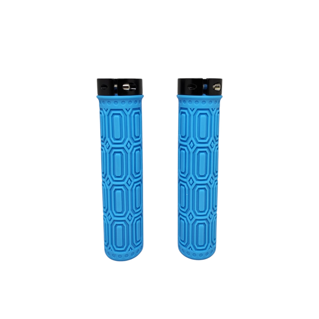 MANOPLA ELLEVEN MTB SILICONE PREMIUM 137MM COM TRAVA AZUL