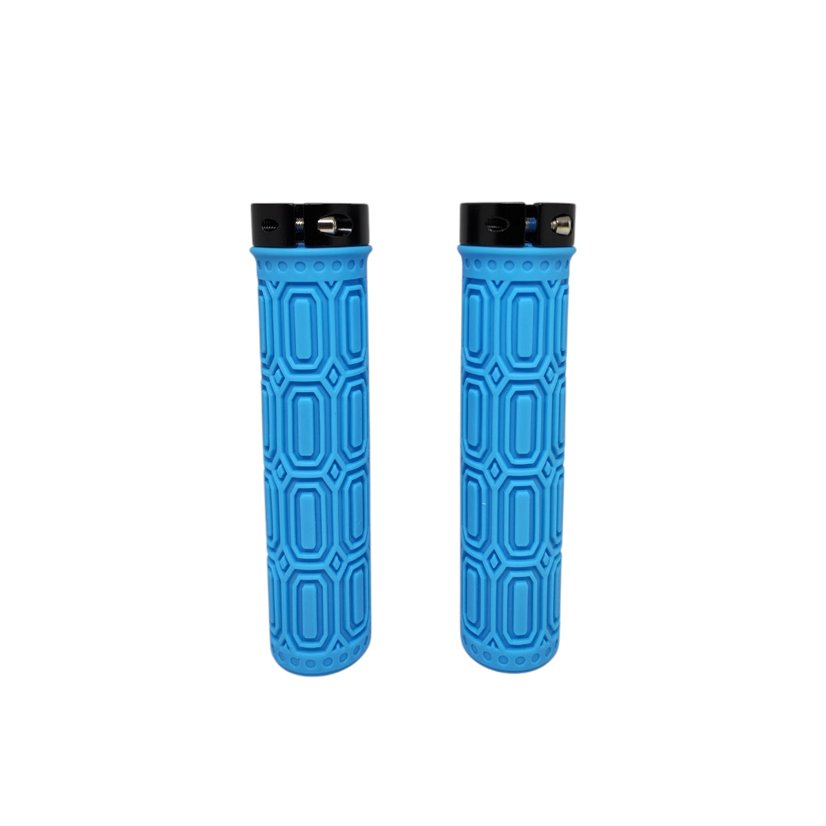 Manopla Elleven Mtb Silicone Premium 137mm Com Trava Azul