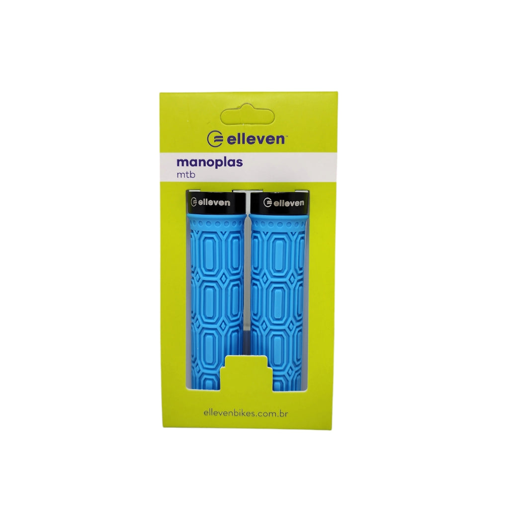 Manopla Elleven Mtb Silicone Premium 137mm Com Trava Azul