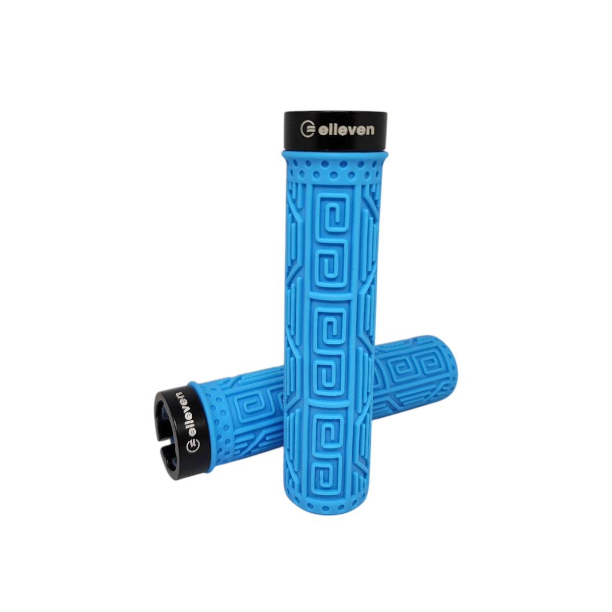 Manopla Elleven Mtb Silicone Premium 2 137mm Com Trava Azul