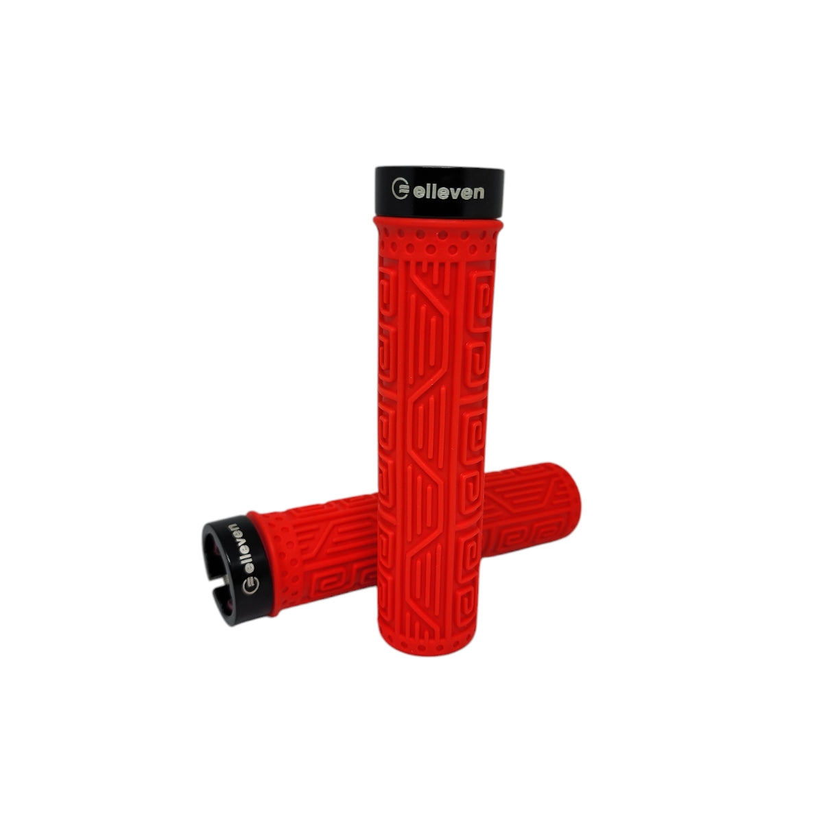 MANOPLA ELLEVEN MTB SILICONE PREMIUM 2 137MM COM TRAVA VERMELHA