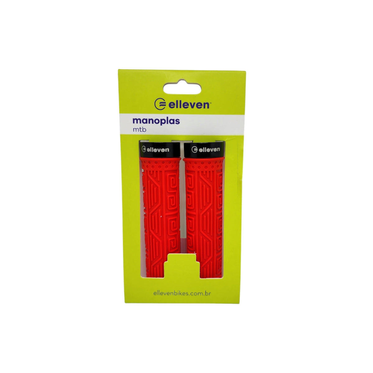 MANOPLA ELLEVEN MTB SILICONE PREMIUM 2 137MM COM TRAVA VERMELHA
