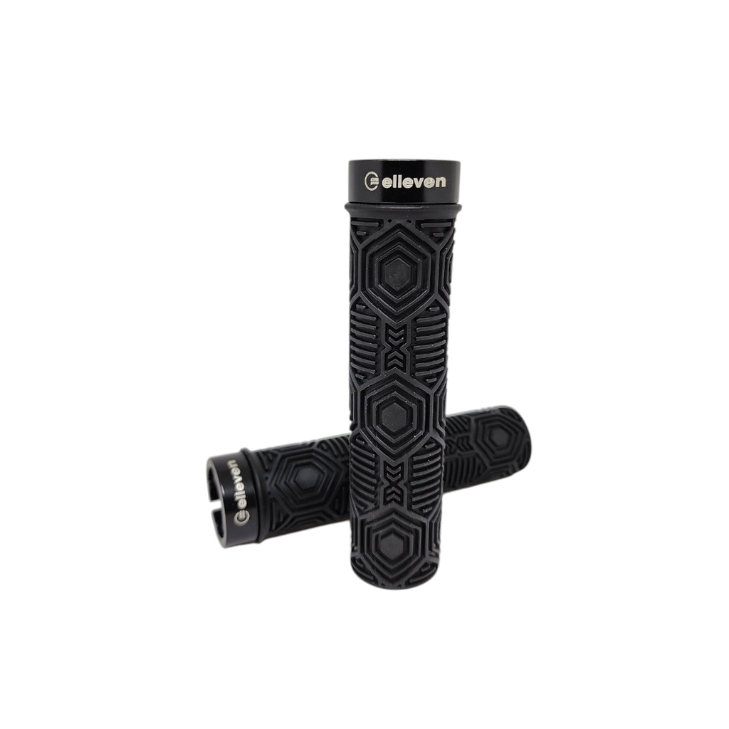 MANOPLA ELLEVEN MTB SILICONE PREMIUM 3 137MM COM TRAVA PRETA