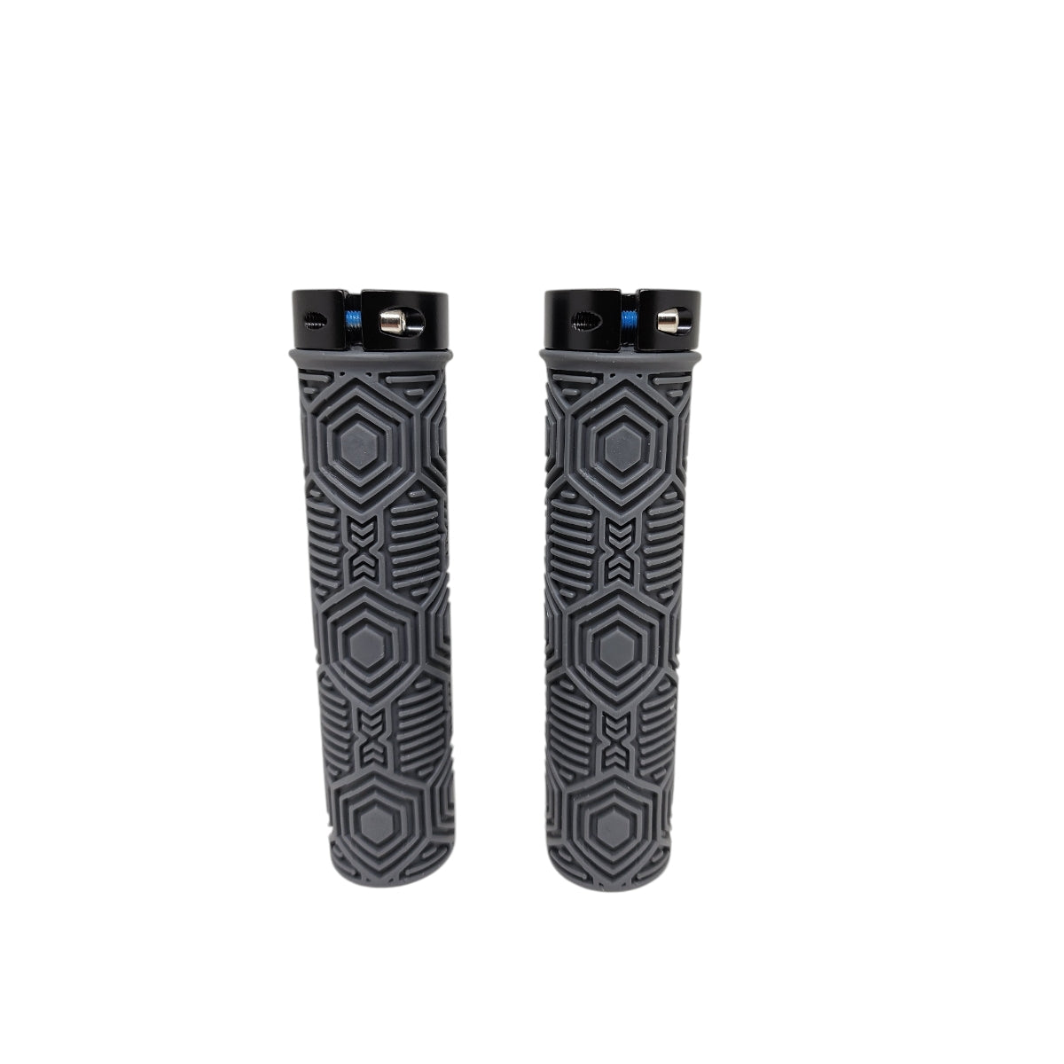 Manopla Mtb Elleven Silicone Premium 3 137mm Com Trava Cinza