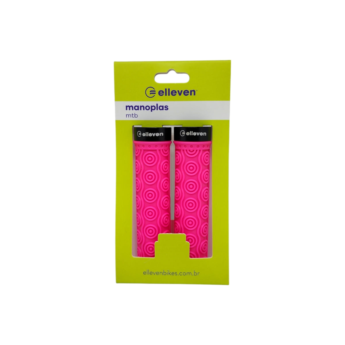 Manopla Elleven Mtb Silicone Premium 4 137mm Com Trava Rosa