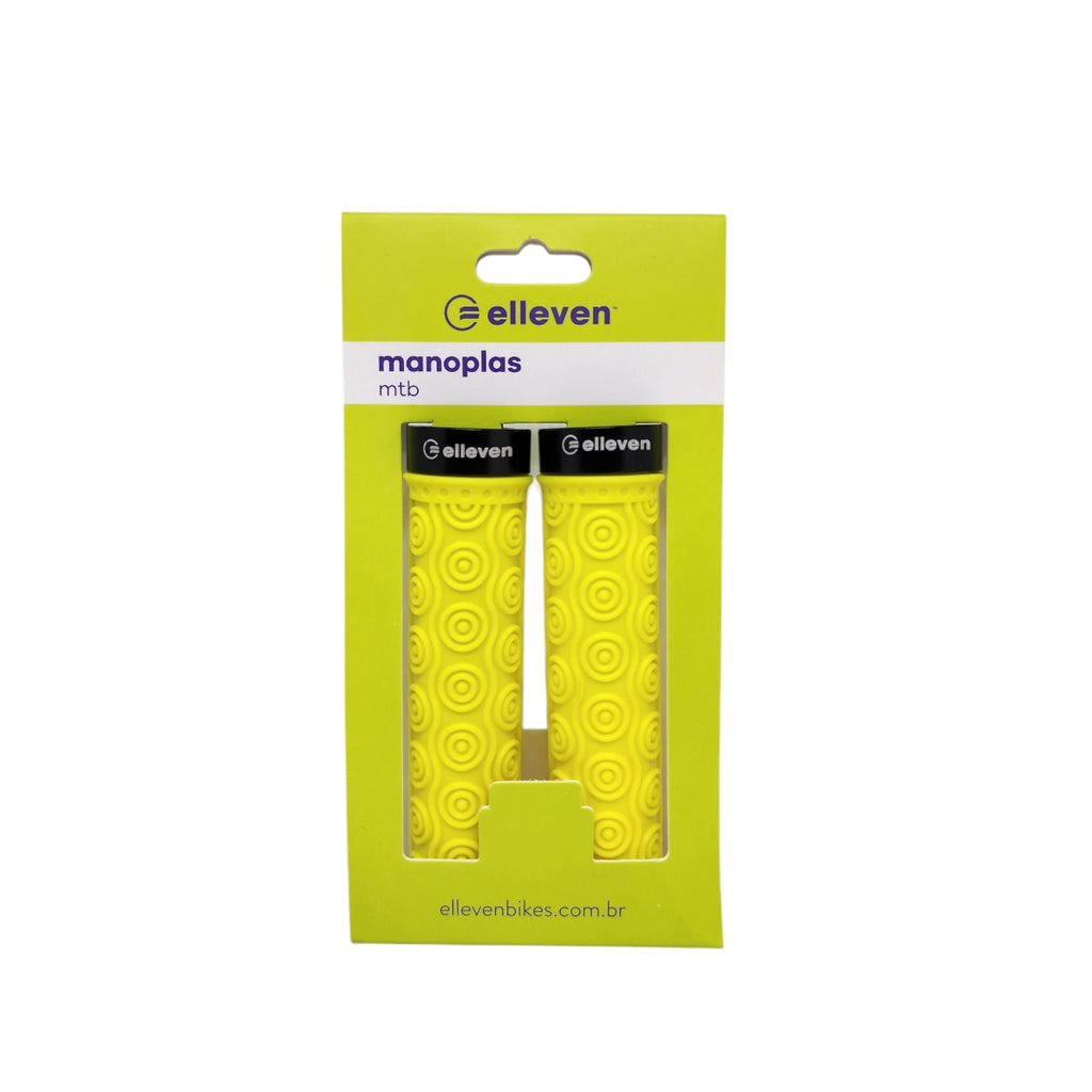 Manopla Elleven Mtb Silicone Premium 4 137mm Com Trava Amarela