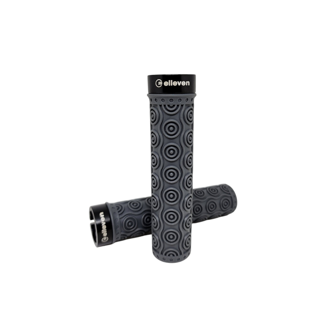 MANOPLA MTB SILICONE PREMIUM 4 137MM COM TRAVA CINZA