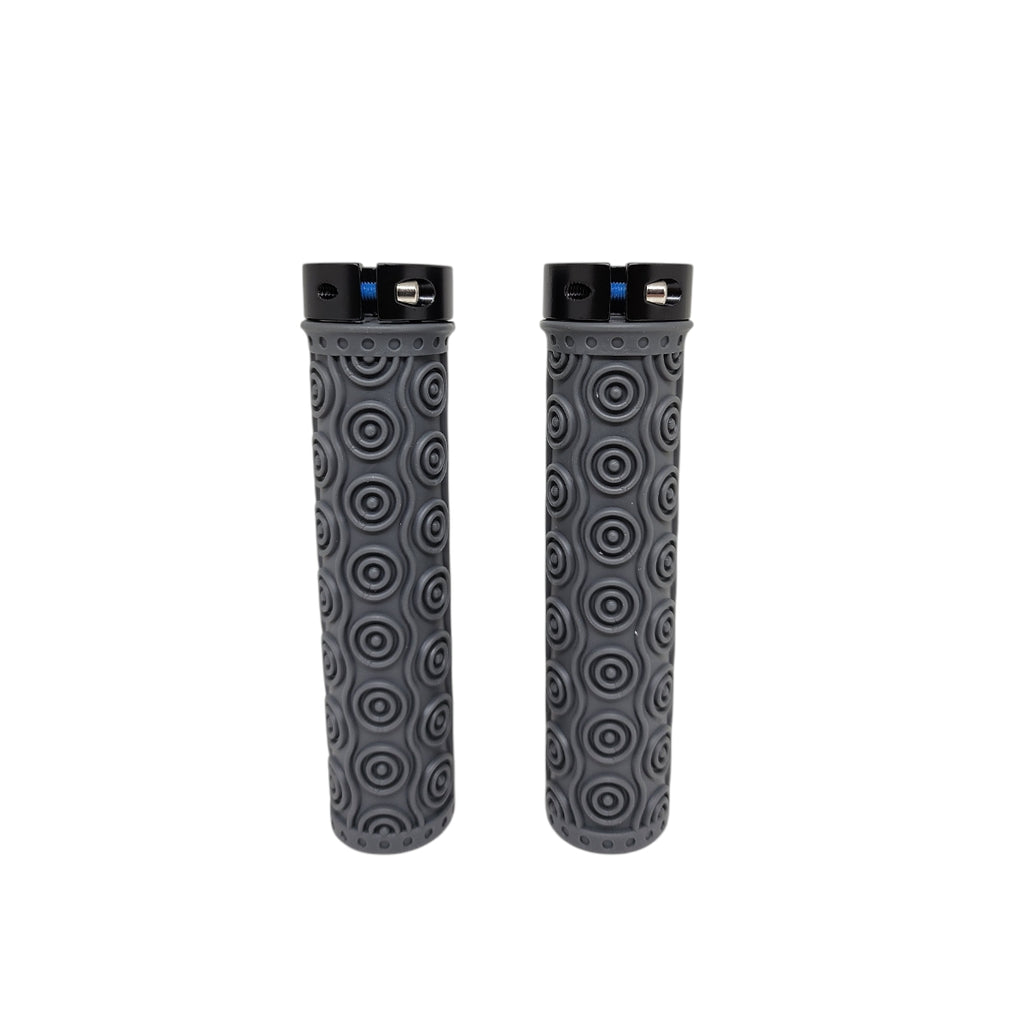 MANOPLA MTB SILICONE PREMIUM 4 137MM COM TRAVA CINZA
