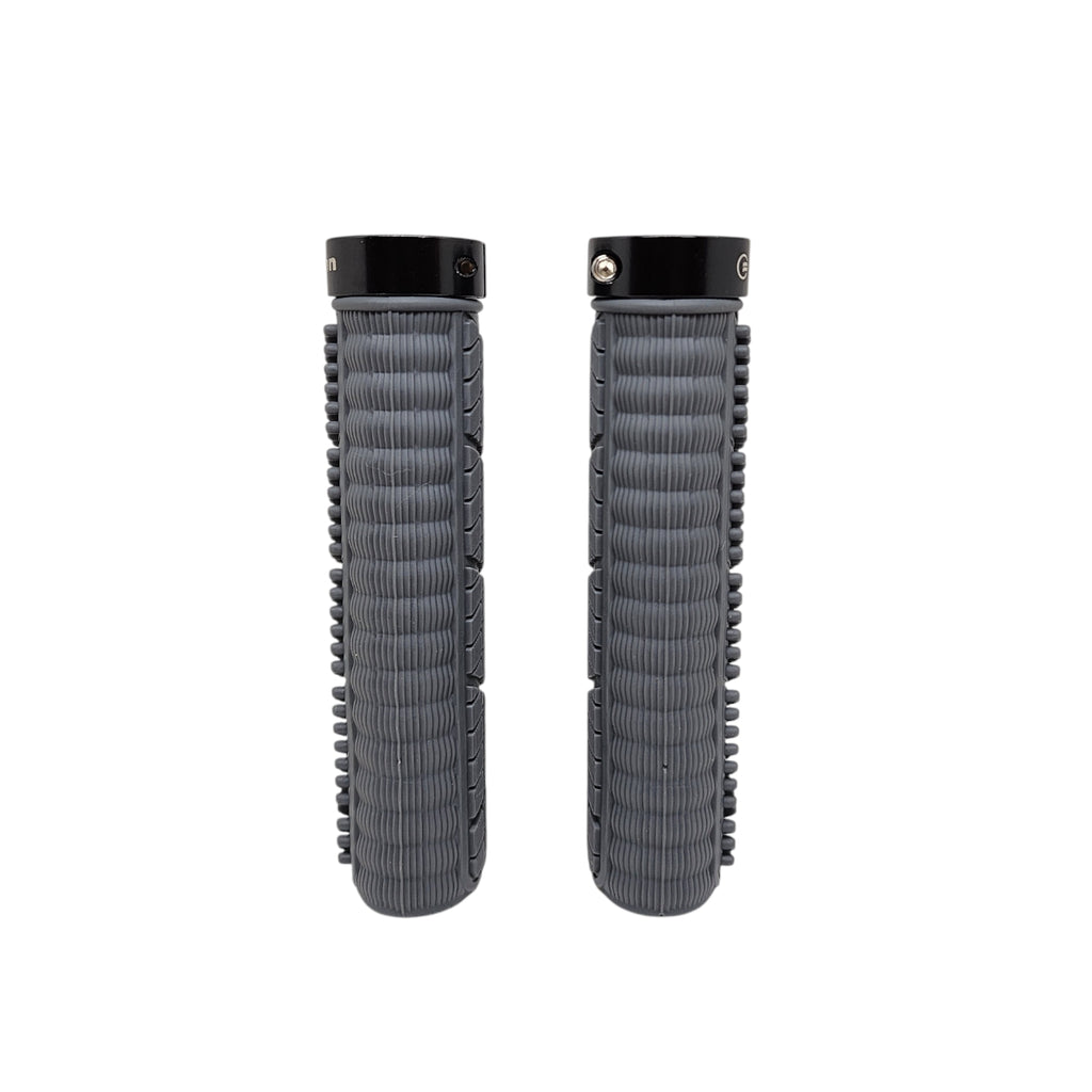 Manopla Elleven Ergo Silicone Premium 142mm Com Trava Cinza