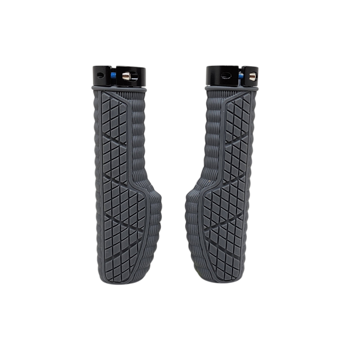Manopla Elleven Ergo Silicone Premium 142mm Com Trava Cinza