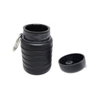 CARAMANHOLA ELLEVEN GARRAFA HIDRATAÇÃO 480ML SILICONE RETRÁTIL PRETA
