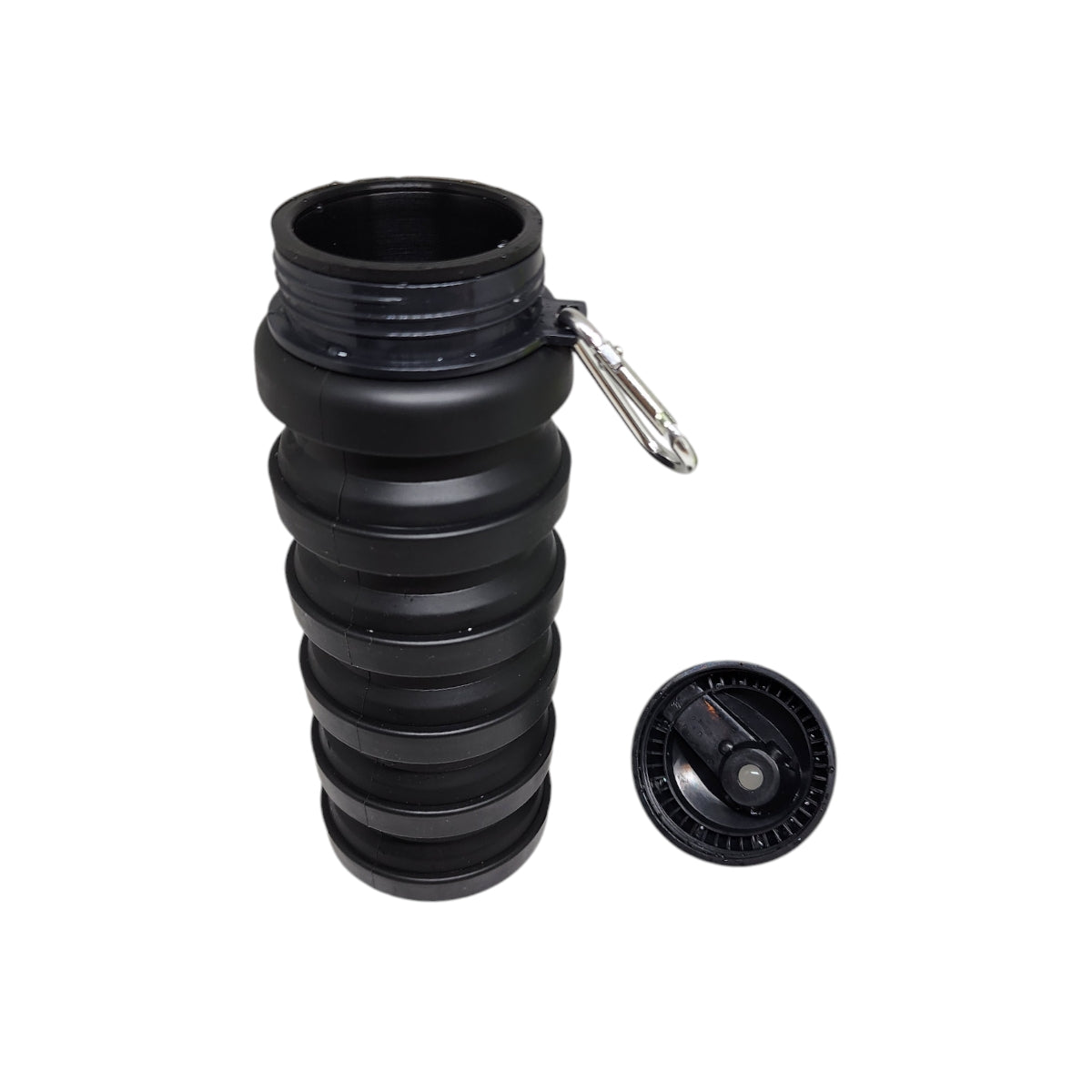 CARAMANHOLA ELLEVEN GARRAFA HIDRATAÇÃO 480ML SILICONE RETRÁTIL PRETA
