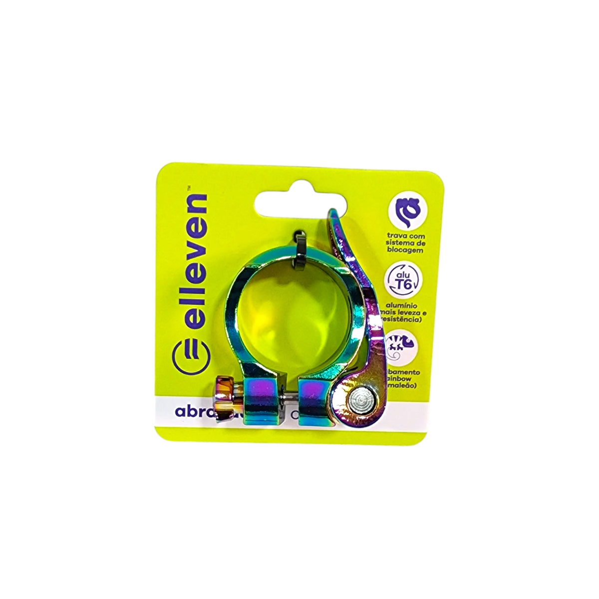ABRAÇADEIRA ELLEVEN P/ CANOTE ALUMINIO 31.6MMX34.9MM BLOCAGEM CAMALEÃO