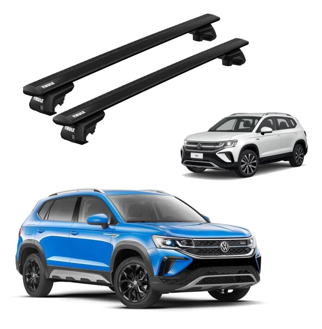 RACK DE TETO THULE WINGBAR EVO P/ VOLKSWAGEM TAOS - PRETO