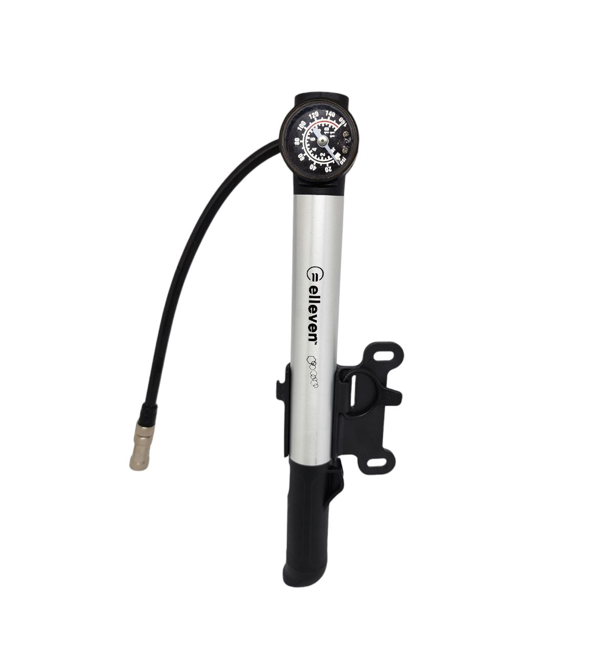 Bomba Mini Aluminio Com Mangueira E Manometro 80 Psi Elleven