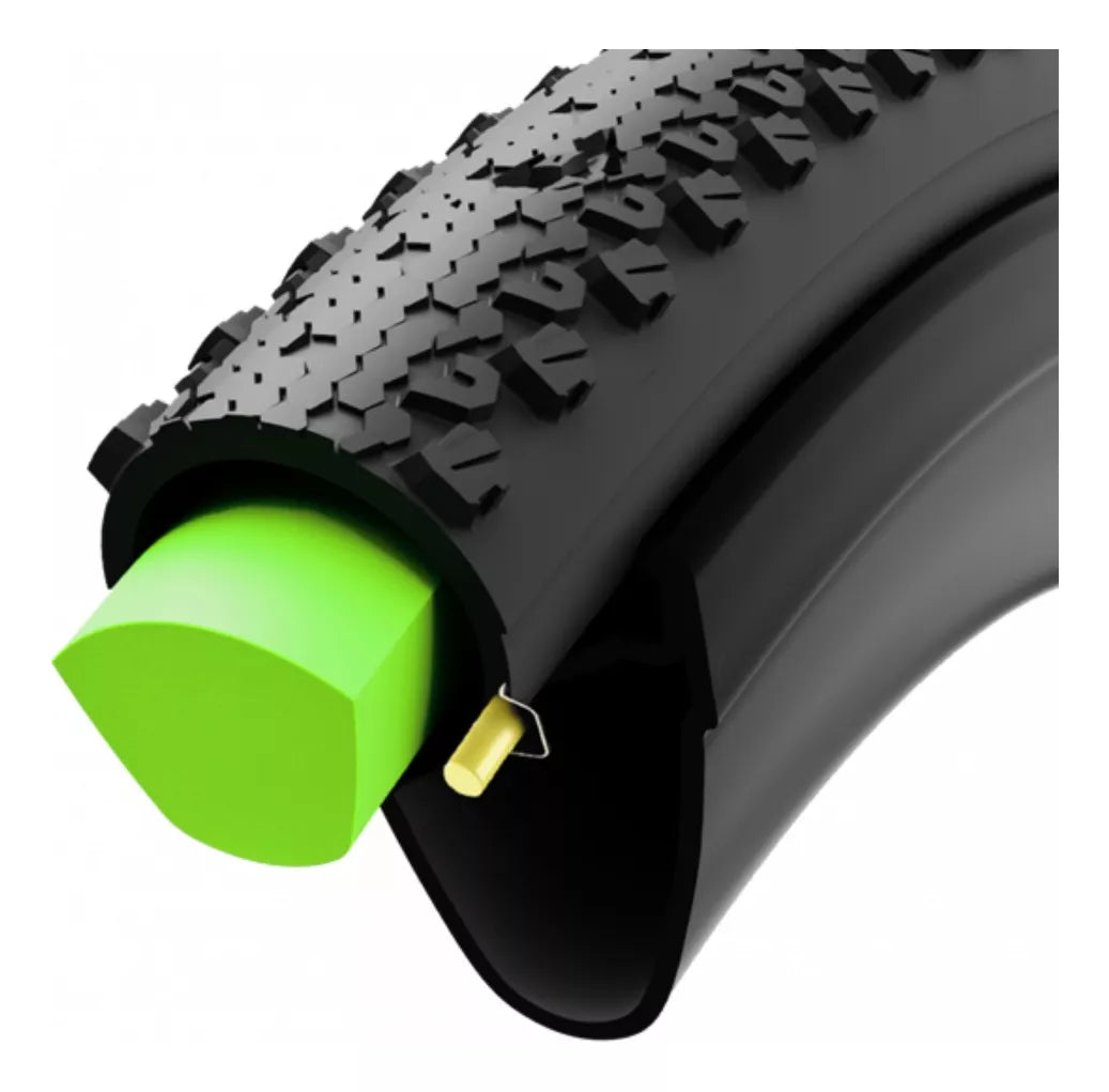 KIT AIR LINER + VALVULAS + SELANTE + ALICATE PARA INSTALAÇÃO TUBELESS VITTORIA TUBELESS P/ GRAVEL ROAD - VERDE