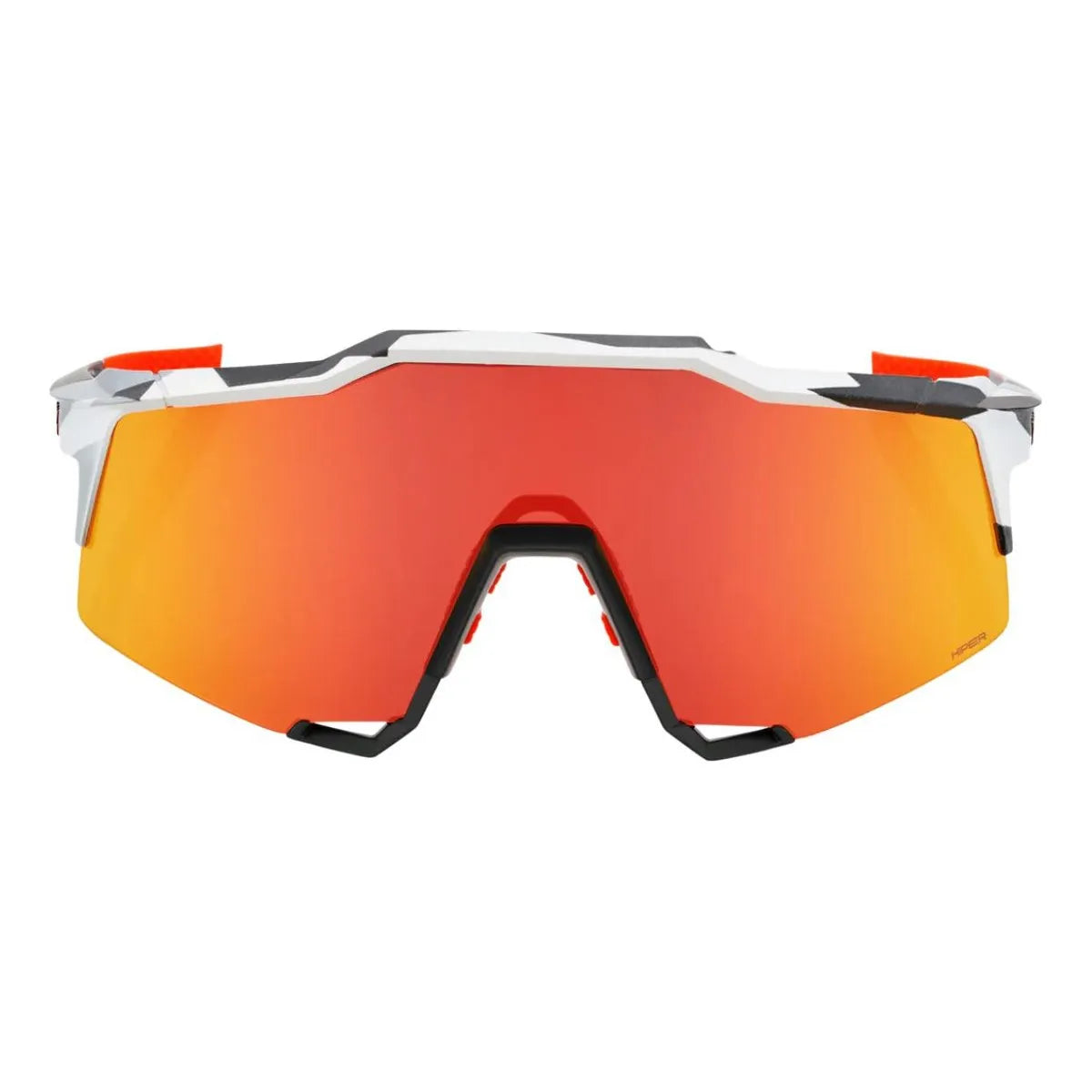 Oculos 100% Speedcraft - Soft Tact Grey Camo - Hiper Red Multilayer Mirror Lens