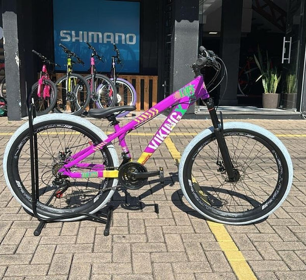 Bicicleta 26 Viking-X Tuff 30  Roxo/Amarelo