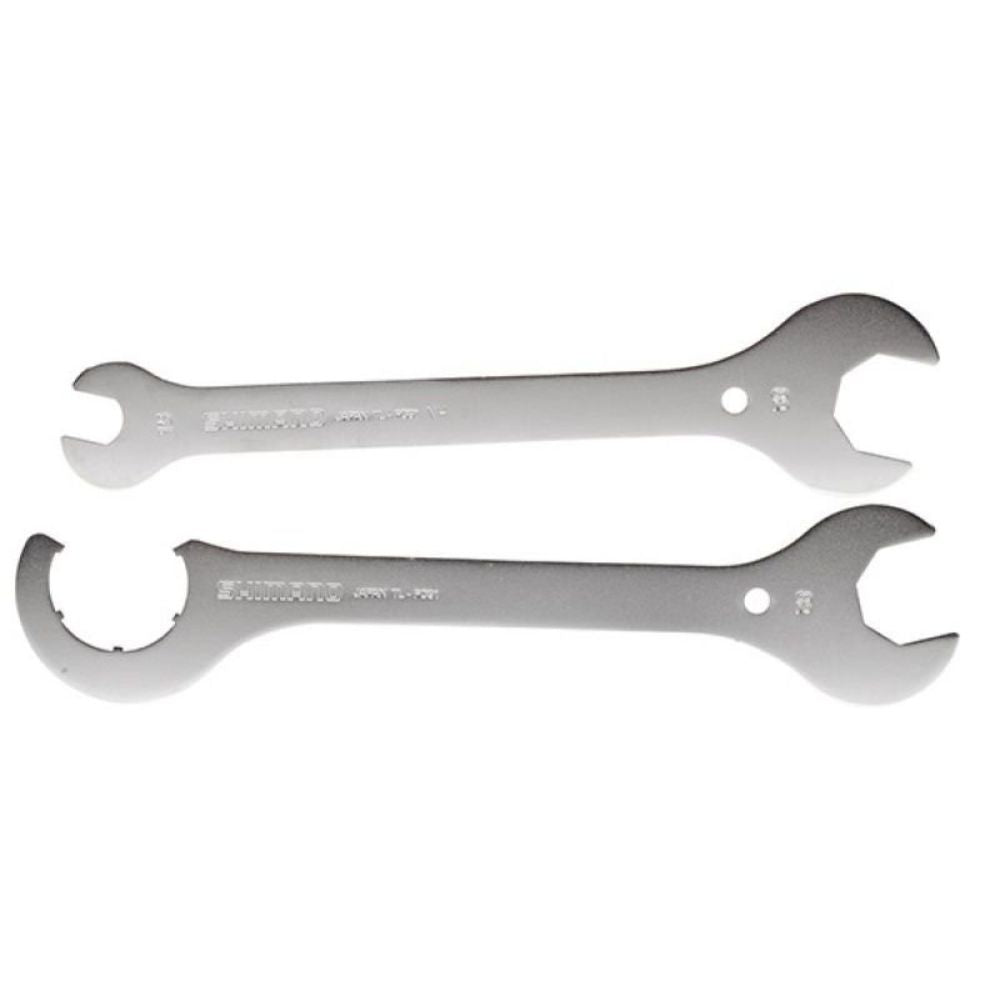 CONJUNTO CHAVE DIREÇÃO 32MM + PEDAL 15MM SHIMANO (TL-FC31) (Y13098100) - PRATA