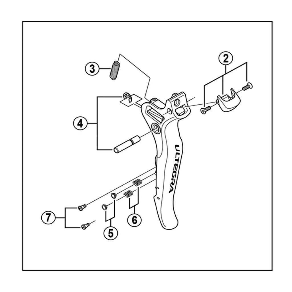 MECANISMO DE MUDANÇA DO  STI SHIMANO ULTEGRA ST-6770 ESQUERDO (Y6VD98010) - PRETO