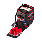 MOCHILA CICLISMO ELITE TRI BOX TRIATHLON MULTIFUNCIONAL - GRAFITE/VERMELHO