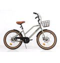 BICICLETA URBAN ELLY ARO 20 COM CESTA CINZA/PRETA