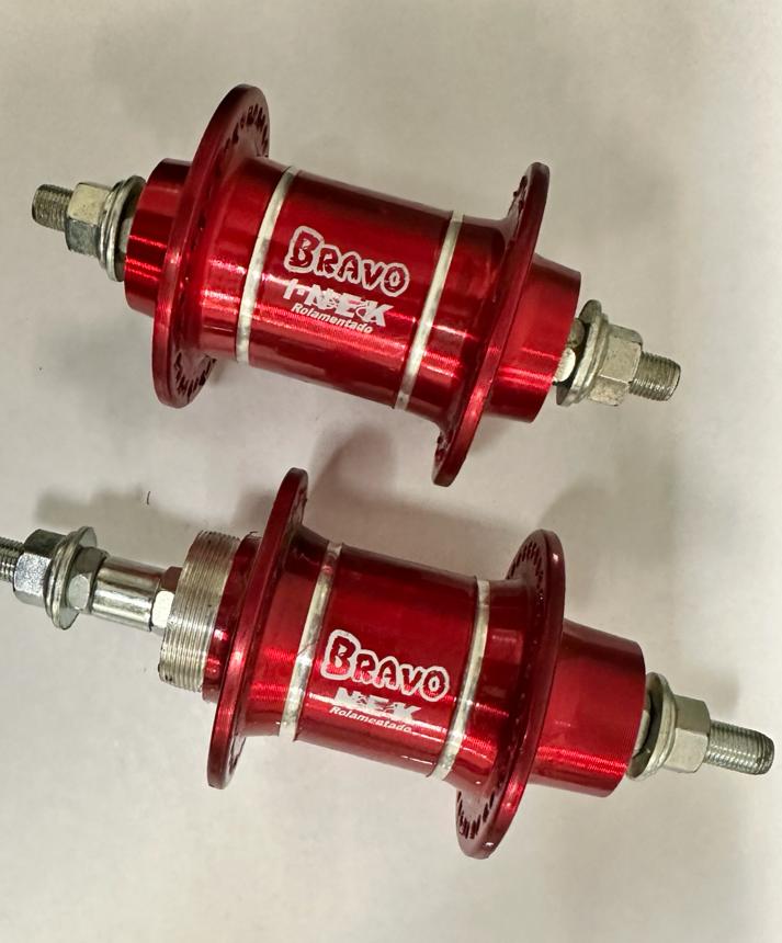 CUBO 72F BRAVO NEK D/T ALUMINIO ROLAMENTADO ROSCA - VERMELHO - 72