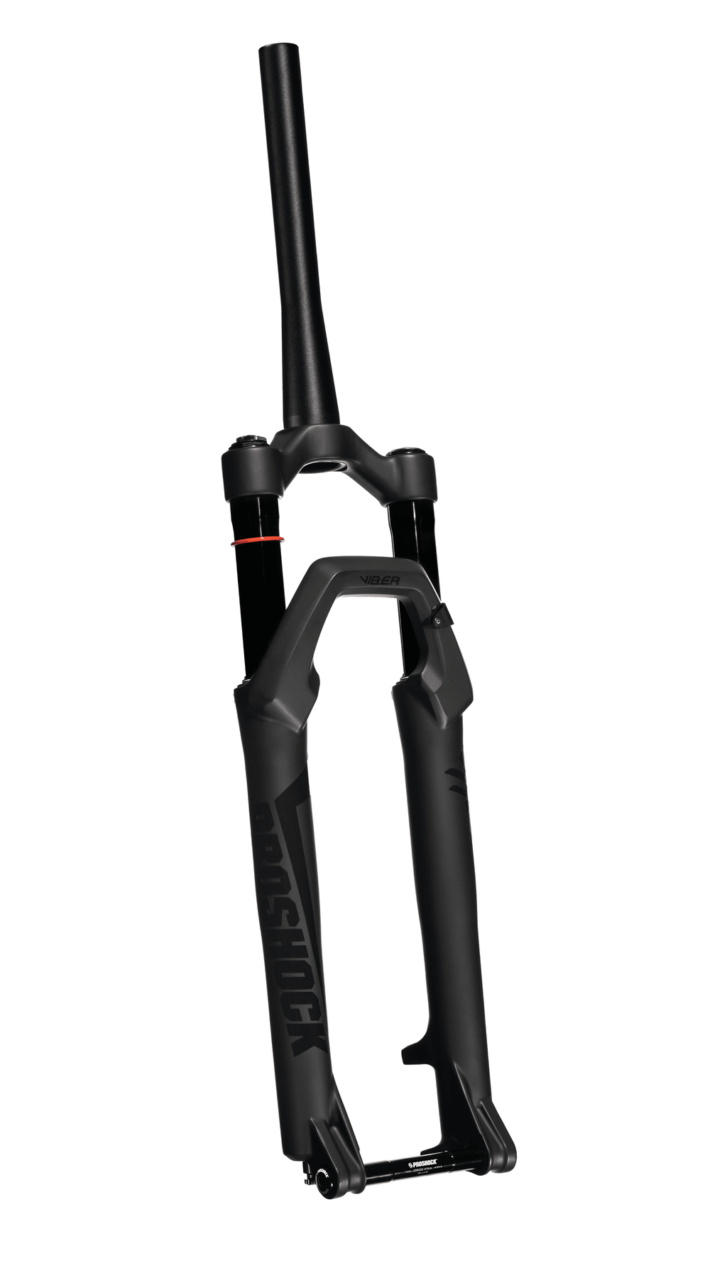 SUSPENSÃO VIBER SPIDER ARO 29 TUBO TAPERED EIXO 15X100 PRETA FOSCA COM ADESIVO PRETO BRILHANTE REFLETIVO - OUTLET