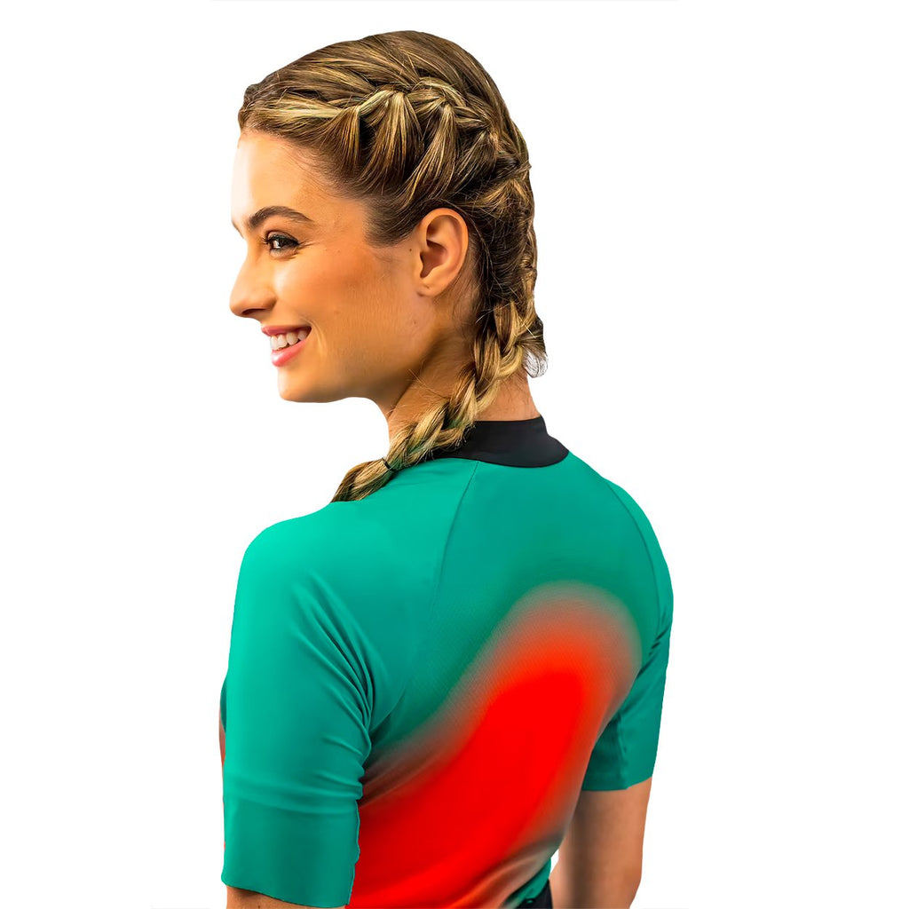 CAMISA CICLISMO FREE FORCE START ALL FIT FEMININA - VERDE LARANJA - M