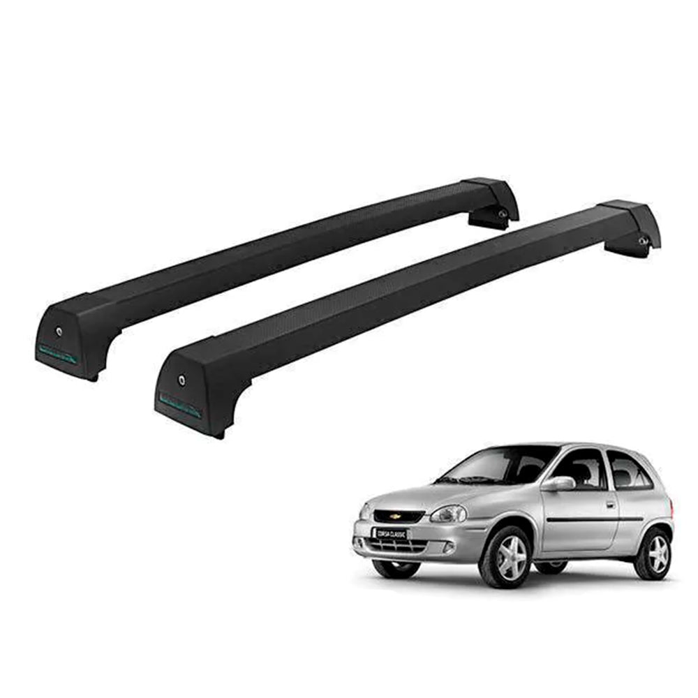 RACK LONG LIFE SPORT ALUM. PRETO P/ CHEVROLET CORSA HATCH - 2/4 PORTAS (PCs)