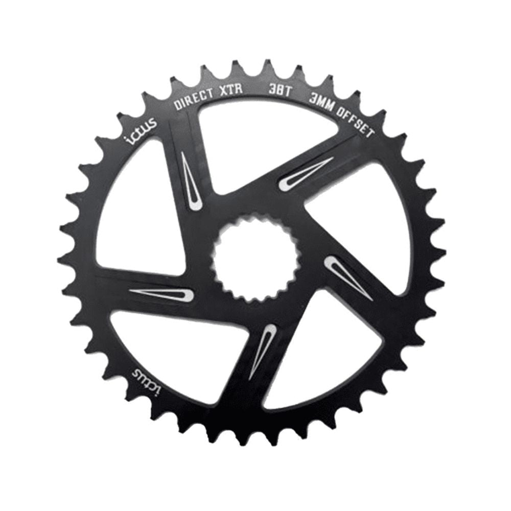 COROA ICTUS NARROW WIDE DIRECT MOUNT OFFSET 3MM P/ SHIMANO 38D - PRETO