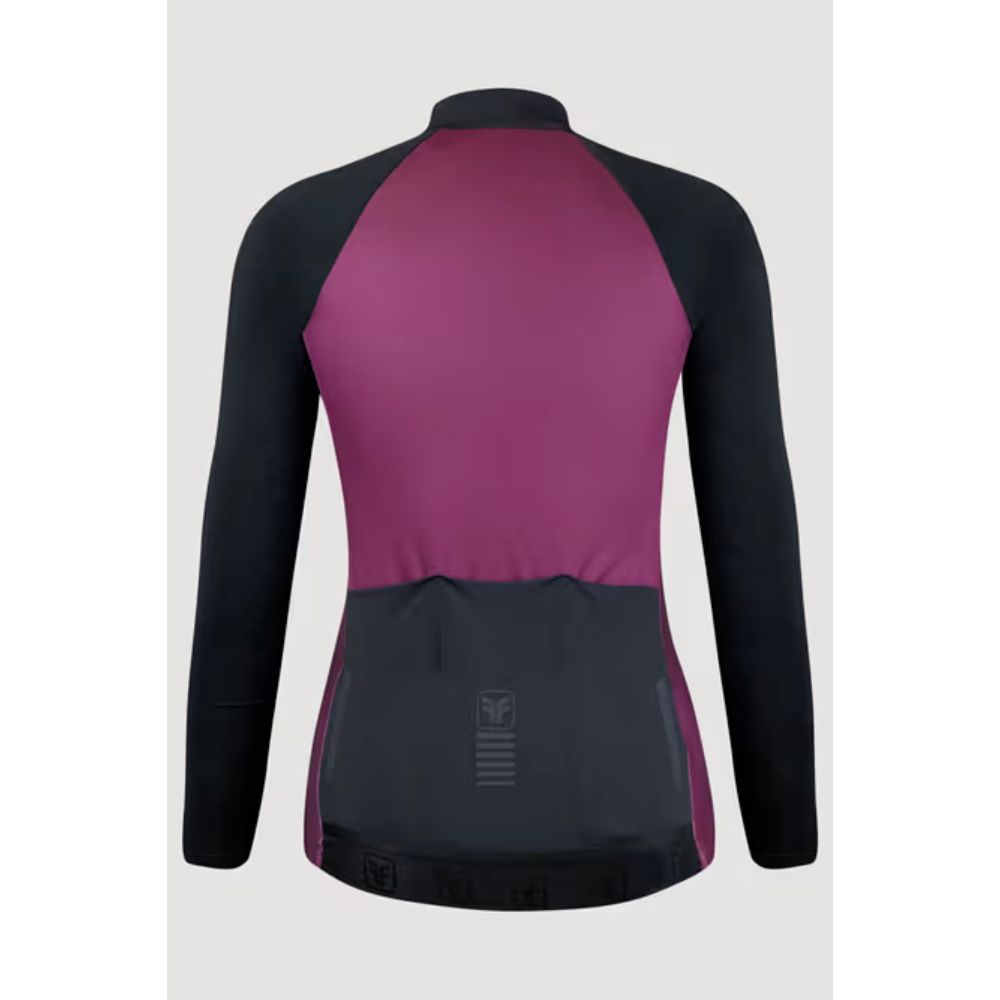 Camisa Ciclismo Free Force Feminina Start Manga Longa Wine Peluciada