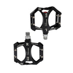 PEDAL 9/16 PLATAFORMA MTB/BMX ALUM. C/ROLAMENTO CNC ANODIZADO EIXO CRO-MO  - PRETO