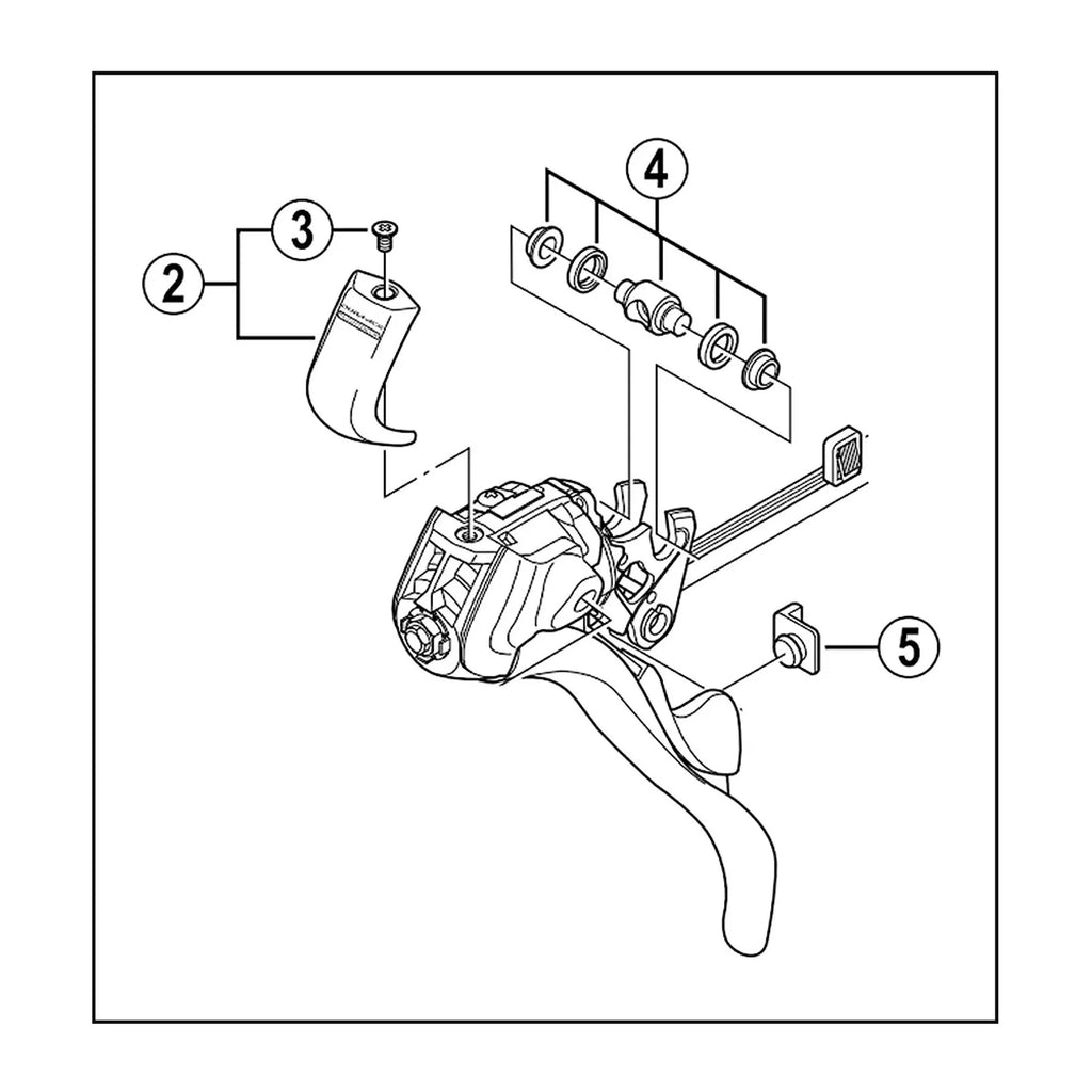 MECANISMO ALAVANCA PARA STI SHIMANO DURA ACE ST-7800 6JA DIREITO 9801 (Y6JA98010)