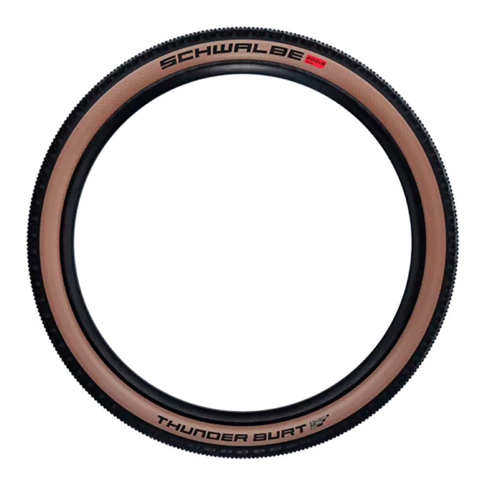 PNEU 29X2.35 SCHWALBE THUNDER BURT SUPERRACE ADDIX TUBELESS FAIXA BEGE - PRETO/BEGE - 29X2.35