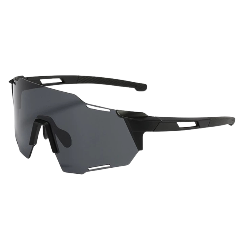 ÓCULOS DE CICLISMO LARGE PRETO COM CAVIDADES ANTIEMBAÇANTES