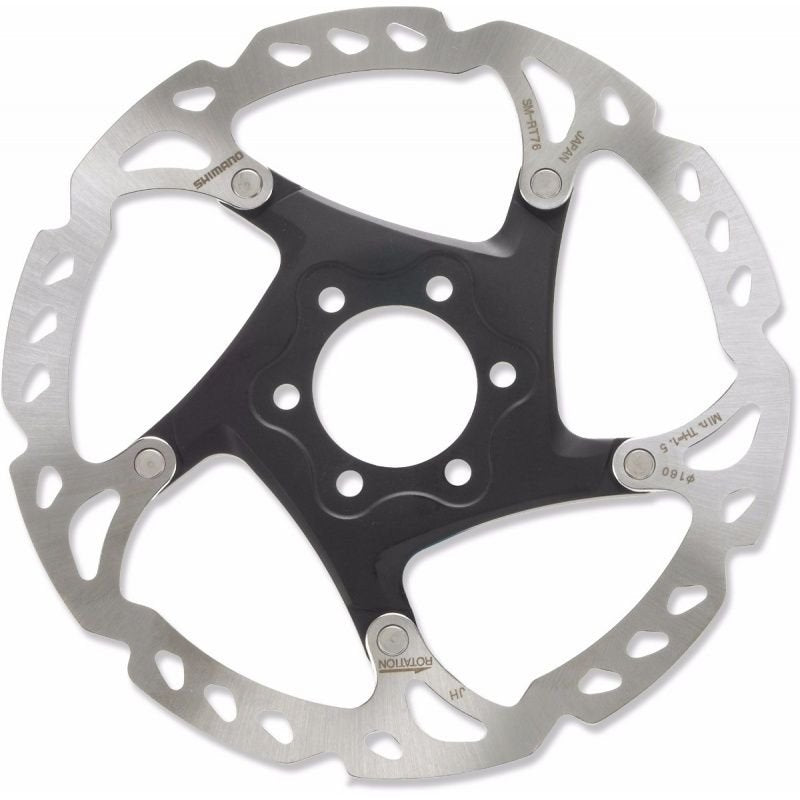 ROTOR DE FREIO A DISCO SHIMANO DEORE XT RT76 203mm - PRATA - 203mm