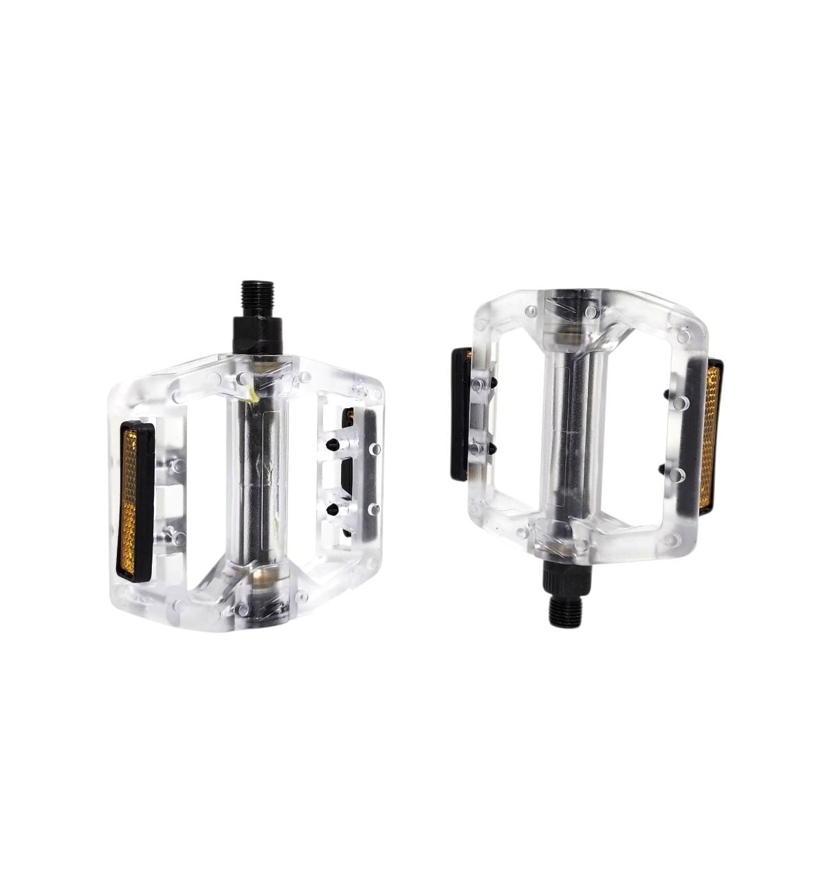 PEDAL PLATAFORMA 9/16 ESFERADO ACRÍLICO COM REFLETOR TRANSPARENTE