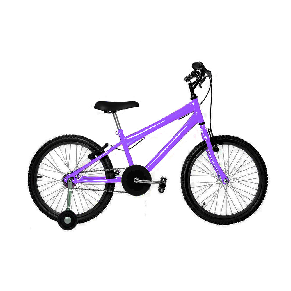 Bicicleta 16 Aço C/ Roda Lateral E Aro Alumínio Feminina