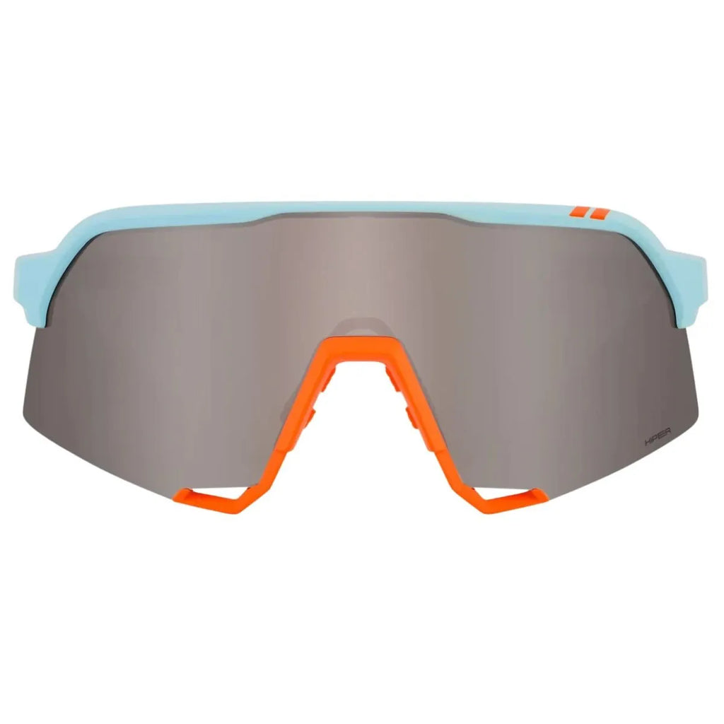 Oculos 100% S3 - Soft Tact Two Tone- Hiper Silver Mirror Lens