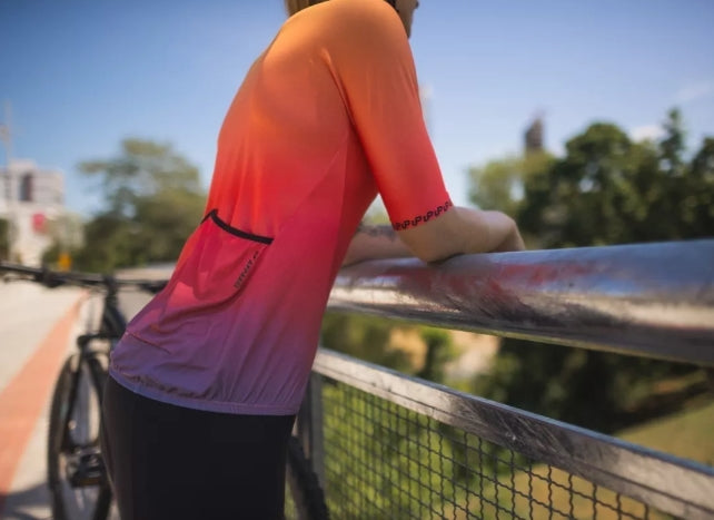 CAMISA CICLISMO UP APPAREL FEMININA CITY ORANGE