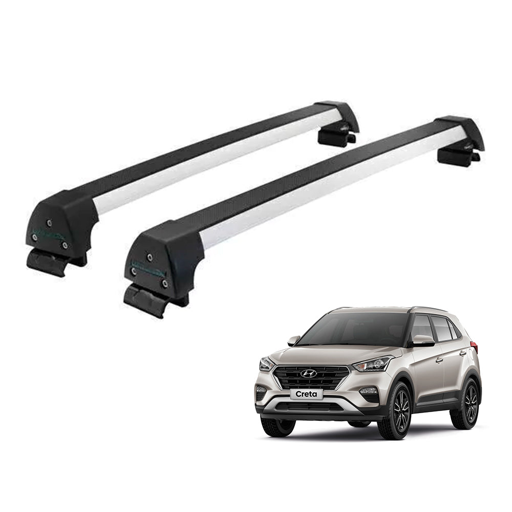RACK LONG LIFE SPORT ALUM. PRATA P/ HYUNDAI CRETA C/ LONGARINA (ACTA) - PRATA