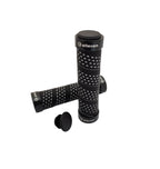 MANOPLA MTB EM EVA COM TRAVA 130MM ELLEVEN PRETO/BRANCO